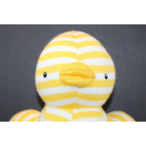 Jellycat Jelly Cat Dilly Dilley Duck Plush Baby Rattle Yellow stripe Lovey 7" - Picture 7 of 8